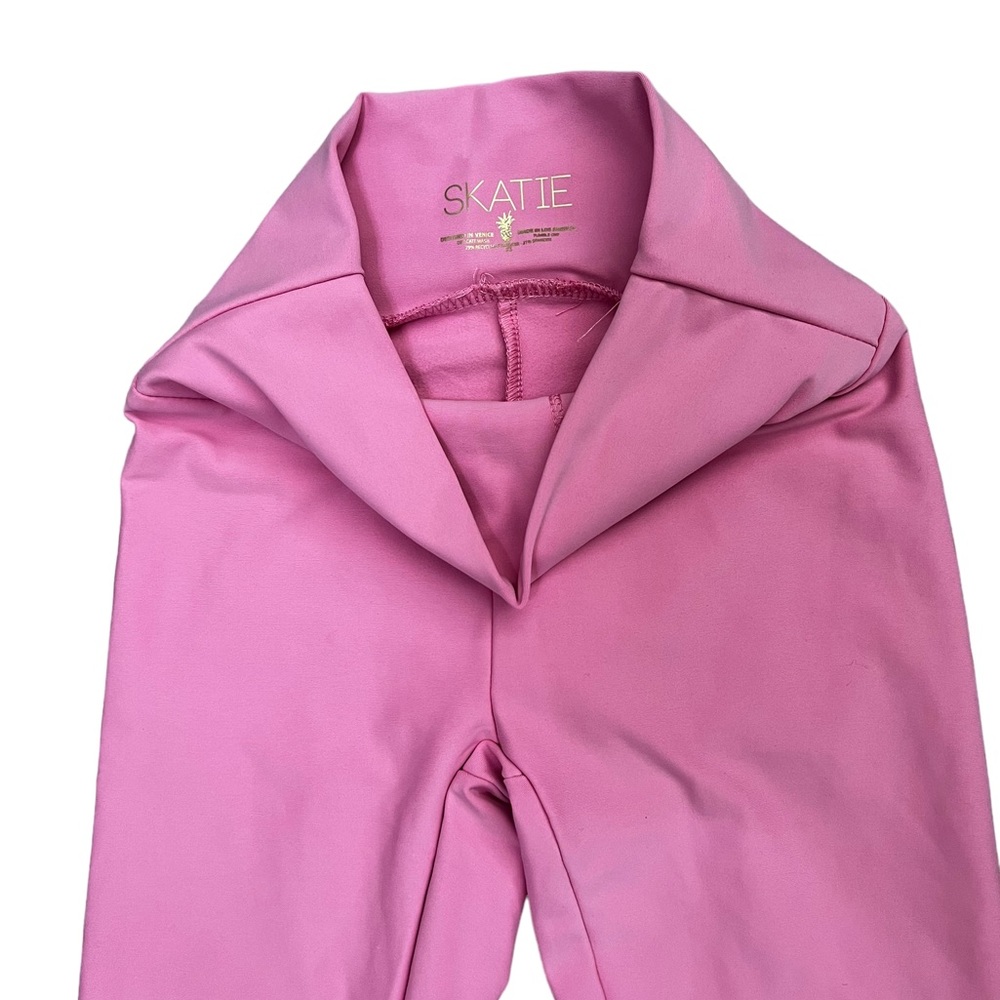 SKATIE Cece Pink High Waisted Yoga Pants Leggings - Picture 3 of 6